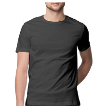 Load image into Gallery viewer, Black  Half Sleeves Round Neck T-Shirt