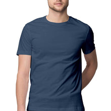 Load image into Gallery viewer, Black  Half Sleeves Round Neck T-Shirt