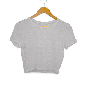 Crop Tops Melange Grey