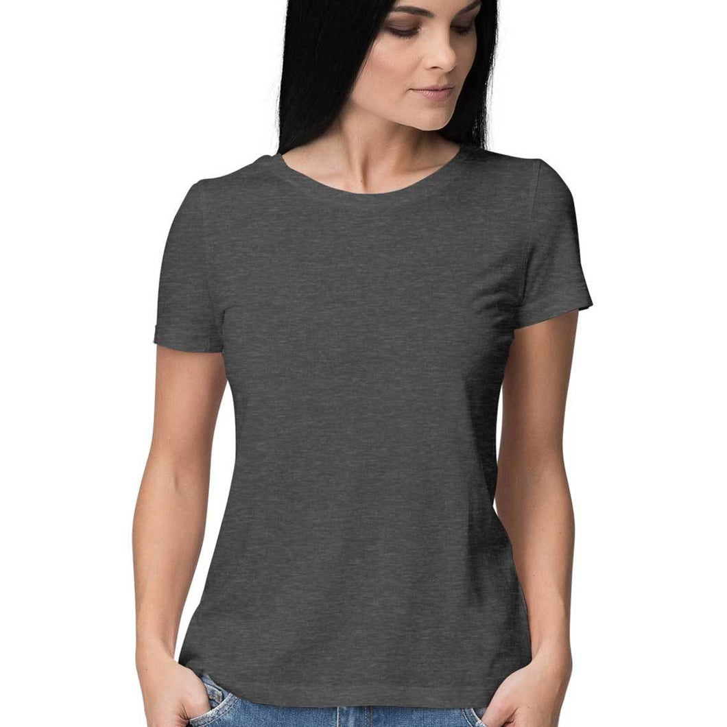 Half Sleeves Round Neck T-Shirt Charcoal Grey