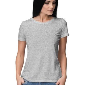 Half Sleeves Round Neck T-Shirt Melange Grey