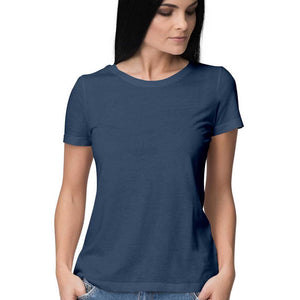 Half Sleeves Round Neck T-Shirt Navy Blue