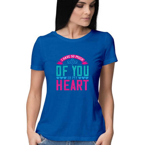 " I HAVE SO MUCH OF YOU" Half Sleeves Round Neck T-Shirt Royal Blue