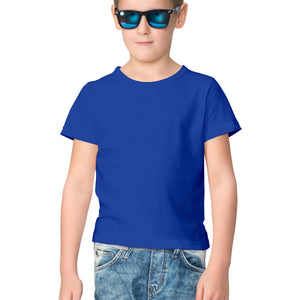 Half Sleeves Round Neck T-Shirt Royal Blue