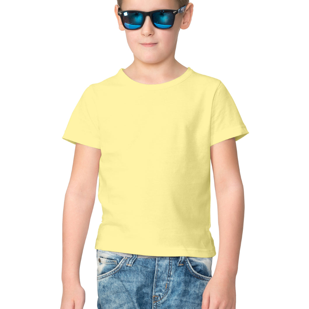 Half Sleeves Round Neck T-Shirt Butter Yellow