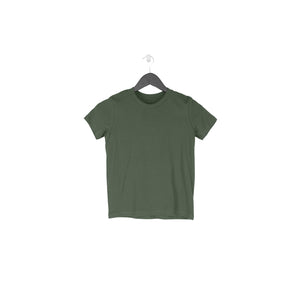 Half Sleeves Round Neck T-Shirt Olive Green