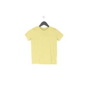 Half Sleeves Round Neck T-Shirt Butter Yellow