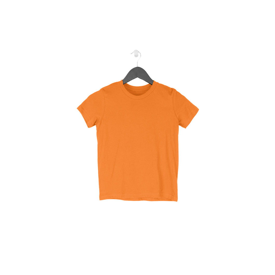 Half Sleeves Round Neck T-Shirt Orange