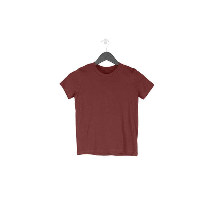 Half Sleeves Round Neck T-Shirt Maroon