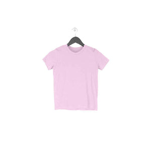 Half Sleeves Round Neck T-Shirt Light Pink