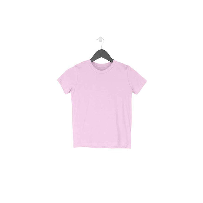 Half Sleeves Round Neck T-Shirt Light Pink