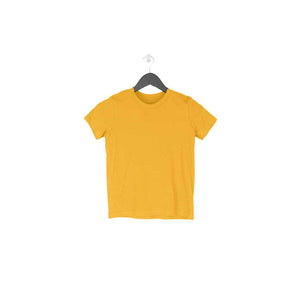 Half Sleeves Round Neck T-Shirt Golden Yellow