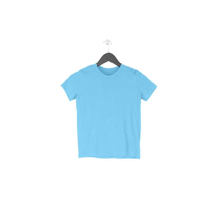 Half Sleeves Round Neck T-Shirt Sky Blue