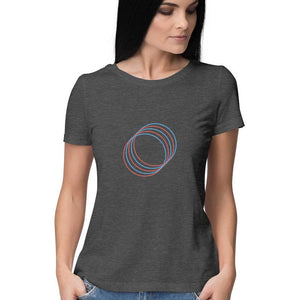 "CONCEPT DESIGN" Half Sleeves Round Neck T-Shirt Charcoal Grey