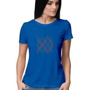 "CONCEPT DESIGN" Half Sleeves Round Neck T-Shirt Royal Blue