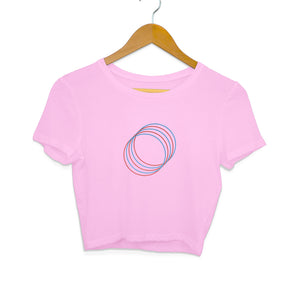 "CONCEPT DESIGN" Crop Tops Light Pink