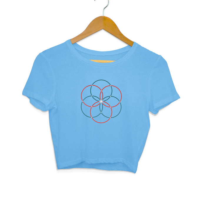 “CONCEPT DESIGN” Crop Tops Sky Blue