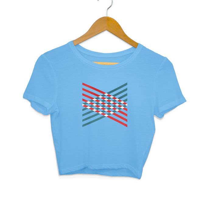 “CONCEPT DESIGN” Crop Tops Sky Blue