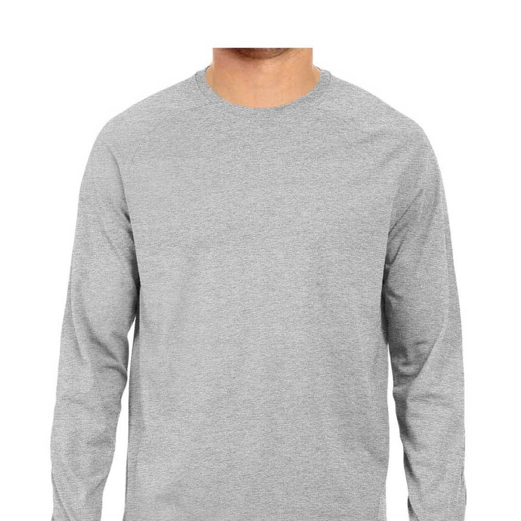 Full Sleeves Round Neck T-Shirt Melange Grey